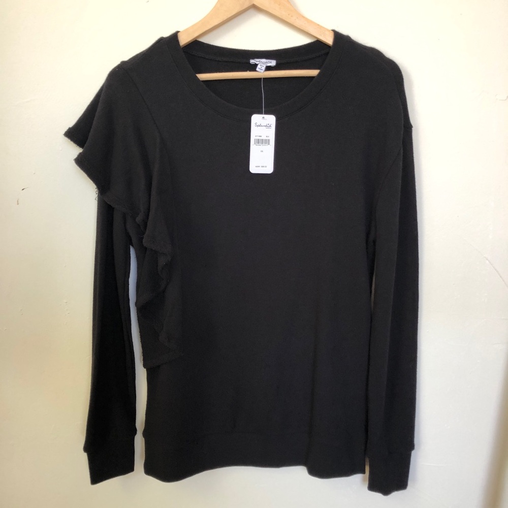 NWT• Splendid• Ruffle Crew Neck Sweater - Picture 8 of 8